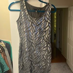 Silver sequin dress